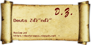 Deuts Zénó névjegykártya